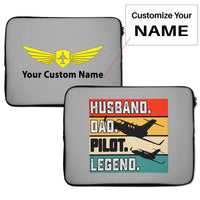 Thumbnail for Husband & Dad & Pilot & Legend Designed Laptop & Tablet Cases
