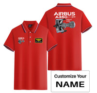 Thumbnail for Airbus A350 & Trent Wxb Engine Designed Stylish Polo T-Shirts (Double-Side)