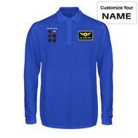 Thumbnail for Pilot's 6 Pack Designed Long Sleeve Polo T-Shirts
