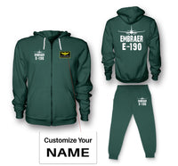 Thumbnail for Embraer E-190 & Plane Designed Zipped Hoodies & Sweatpants Set