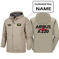 Thumbnail for Amazing Airbus A220 Designed Rain Jackets & Windbreakers