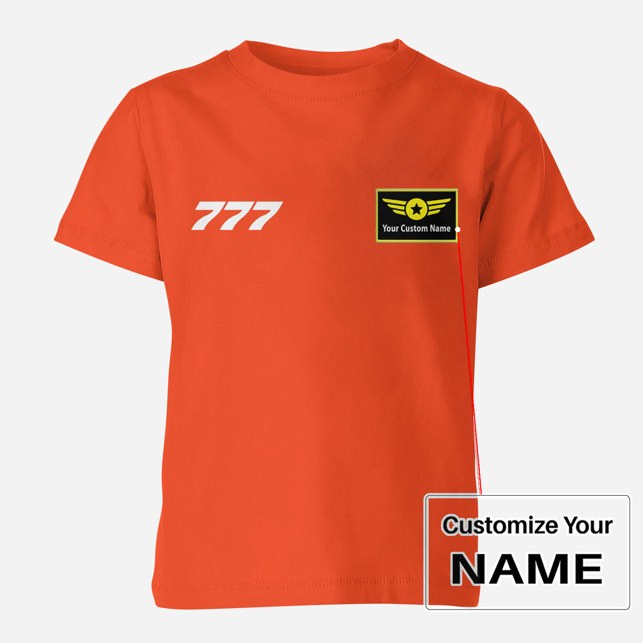777 Flat Text Designed Children T-Shirts
