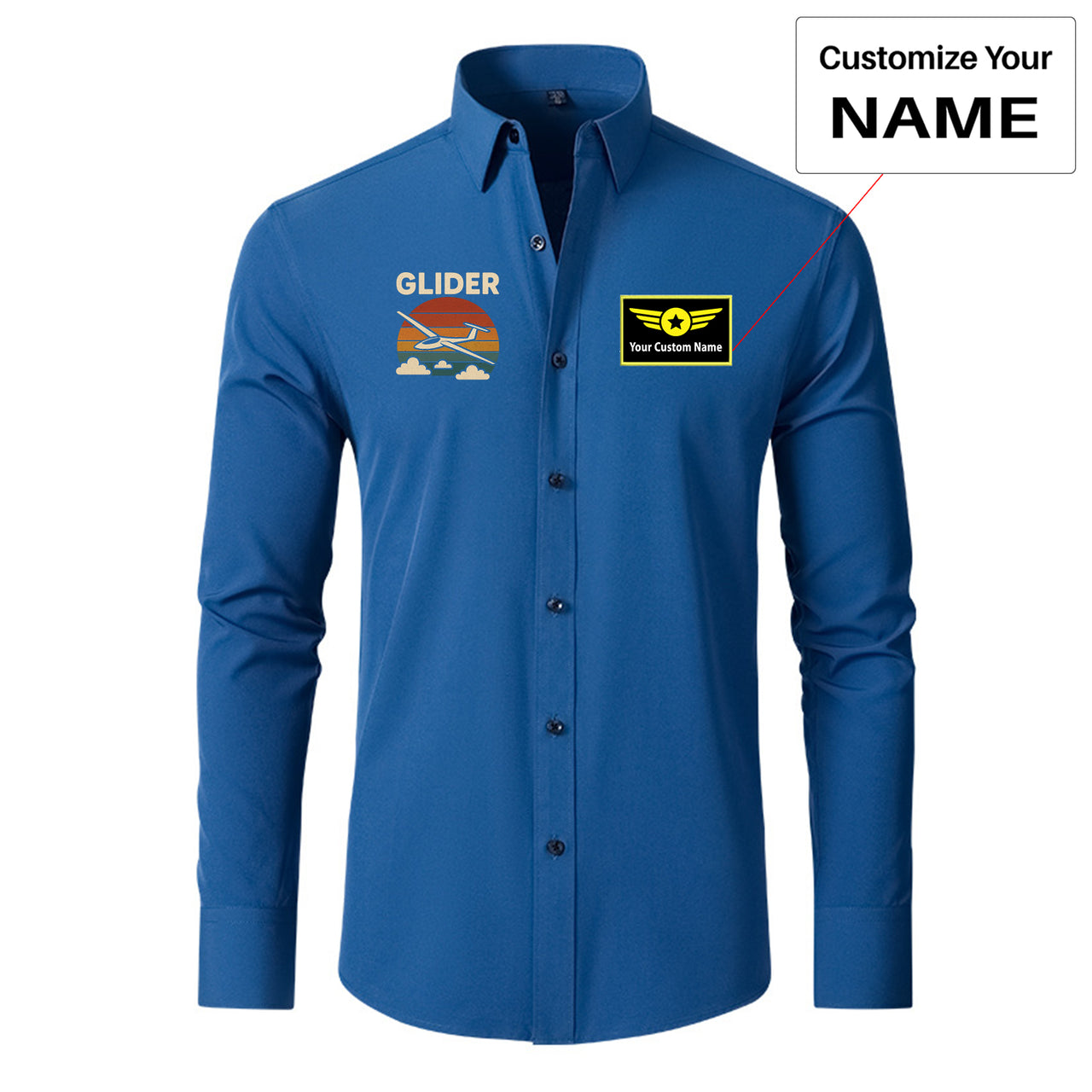 Retro I Love Gliding Designed Long Sleeve Shirts