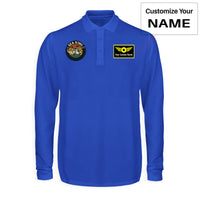 Thumbnail for Sea King Helicopter Designed Long Sleeve Polo T-Shirts