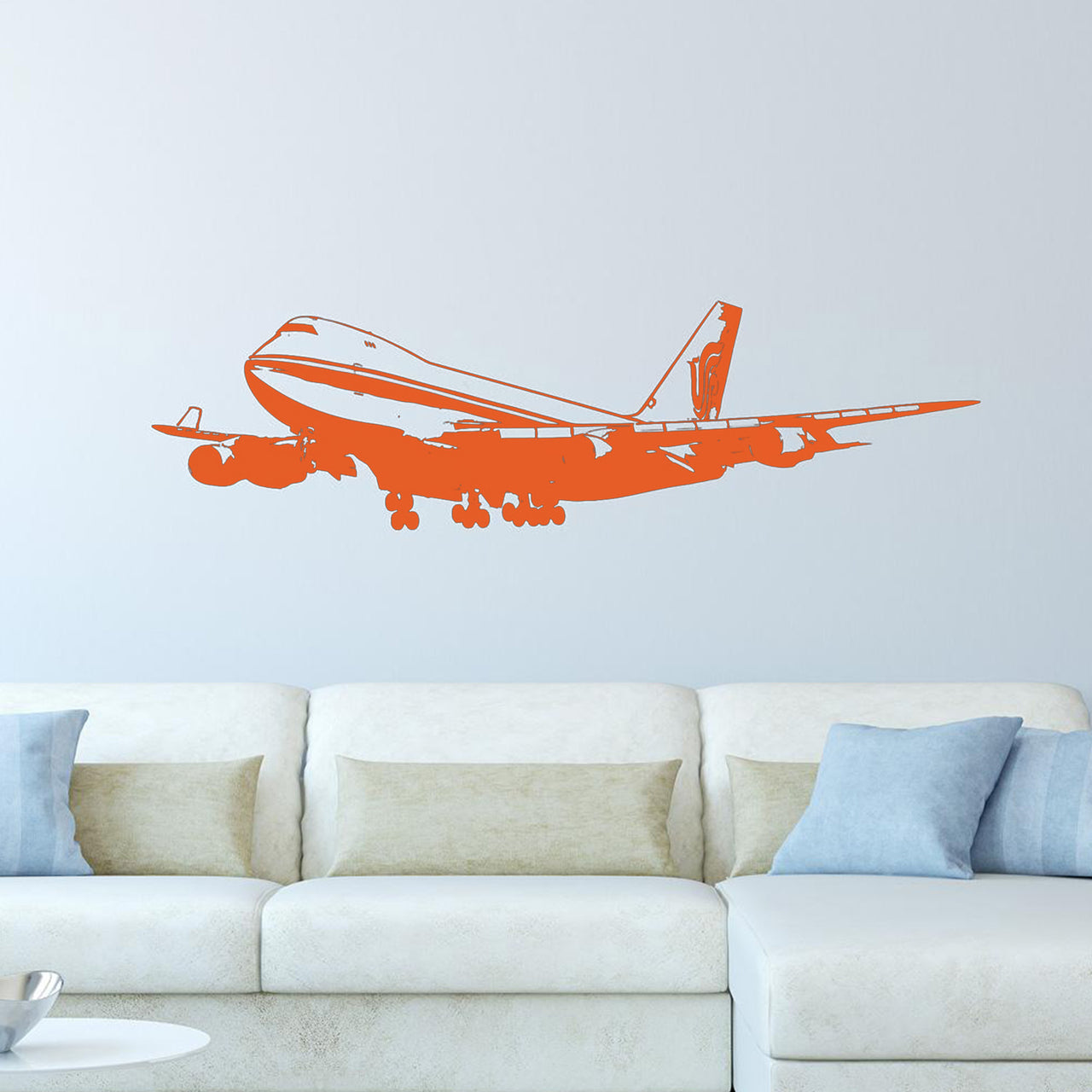 Boeing 747 on Approach Designed Wall Sticker