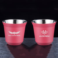 Thumbnail for Air Serbia Airlines Designed Double Wall Stainless Steel Coffee Mugs
