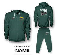 Thumbnail for Airbus A380 & Trent 900 Engine Designed Zipped Hoodies & Sweatpants Set