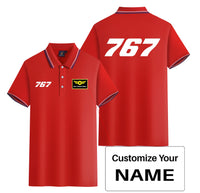 Thumbnail for 767 Flat Text Designed Stylish Polo T-Shirts (Double-Side)