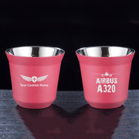 Thumbnail for Airbus A320 & Plane Designed Double Wall Stainless Steel Coffee Mugs