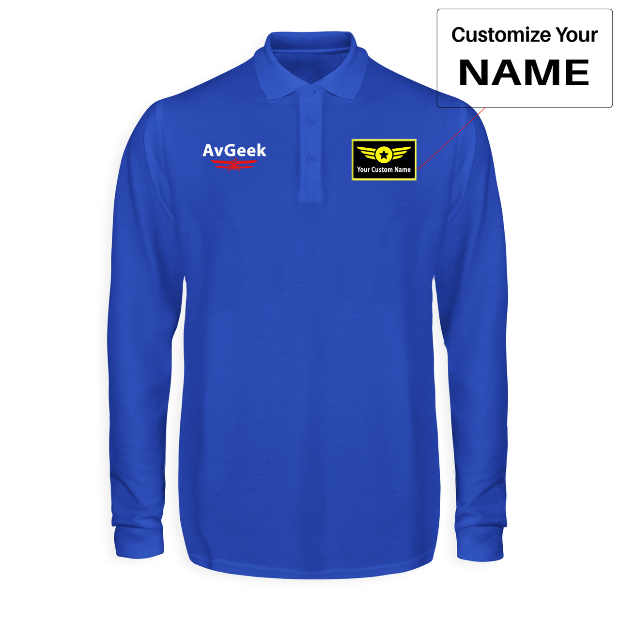 Avgeek Designed Long Sleeve Polo T-Shirts