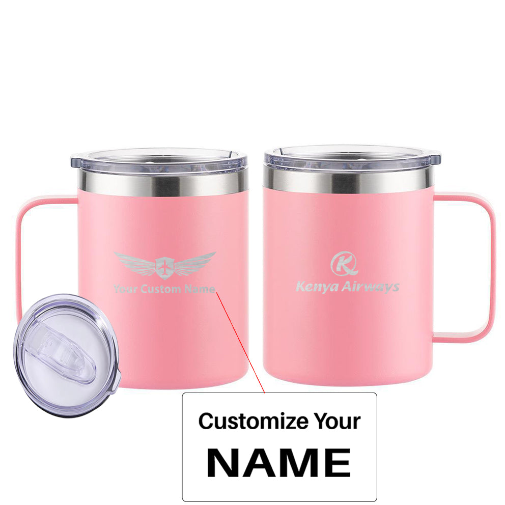 Kenya Airways Designed Stainless Steel Laser Engraved Mugs