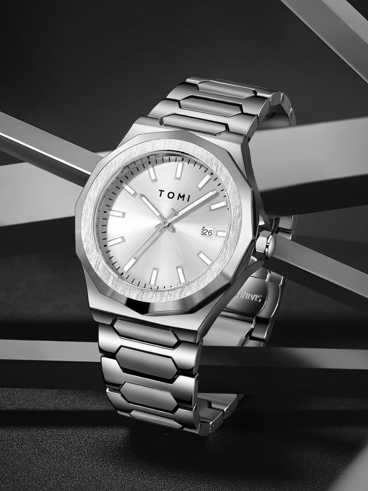 Relogio Masculino Gift Box: Luxury Business Quartz Watch with High-Quality Rose Gold Case (Simple & Versatile)