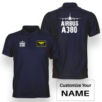 Thumbnail for Airbus A380 & Plane Designed Double Side Polo T-Shirts