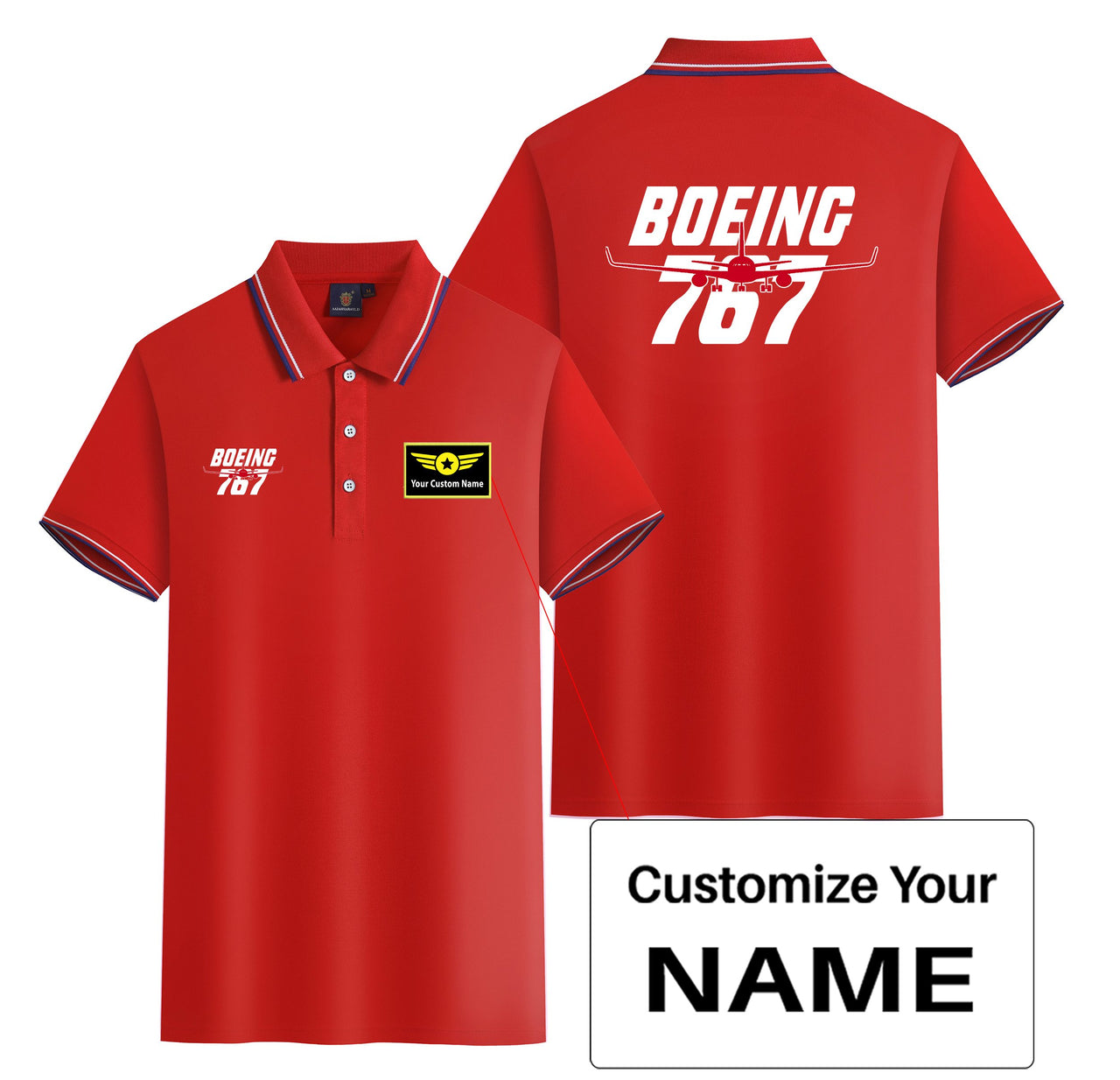 Amazing Boeing 767 Designed Stylish Polo T-Shirts (Double-Side)