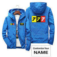 Thumbnail for Flat Colourful 777 Designed Thin Windbreaker Jackets