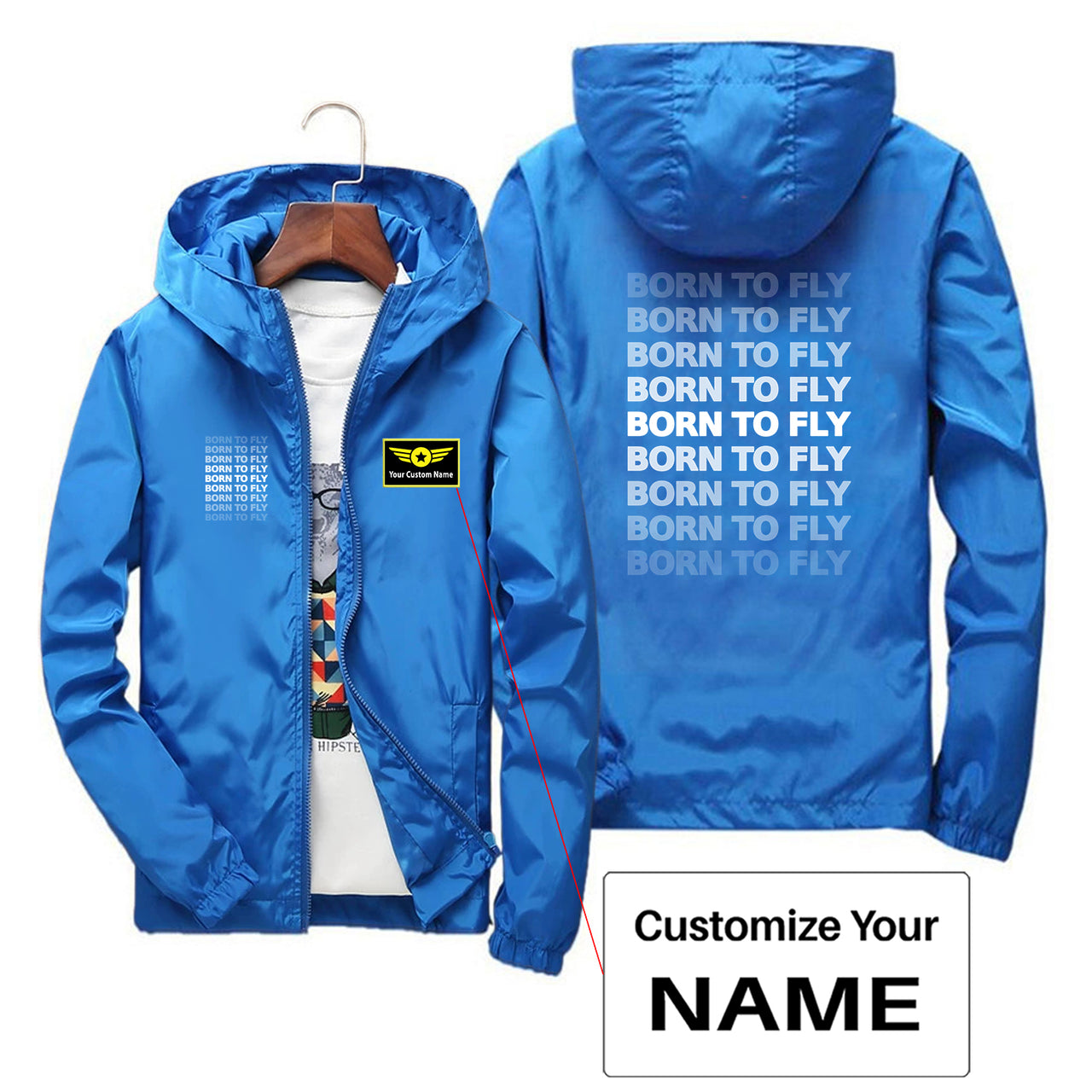 Born To Fly Opacity Designed Thin Windbreaker Jackets