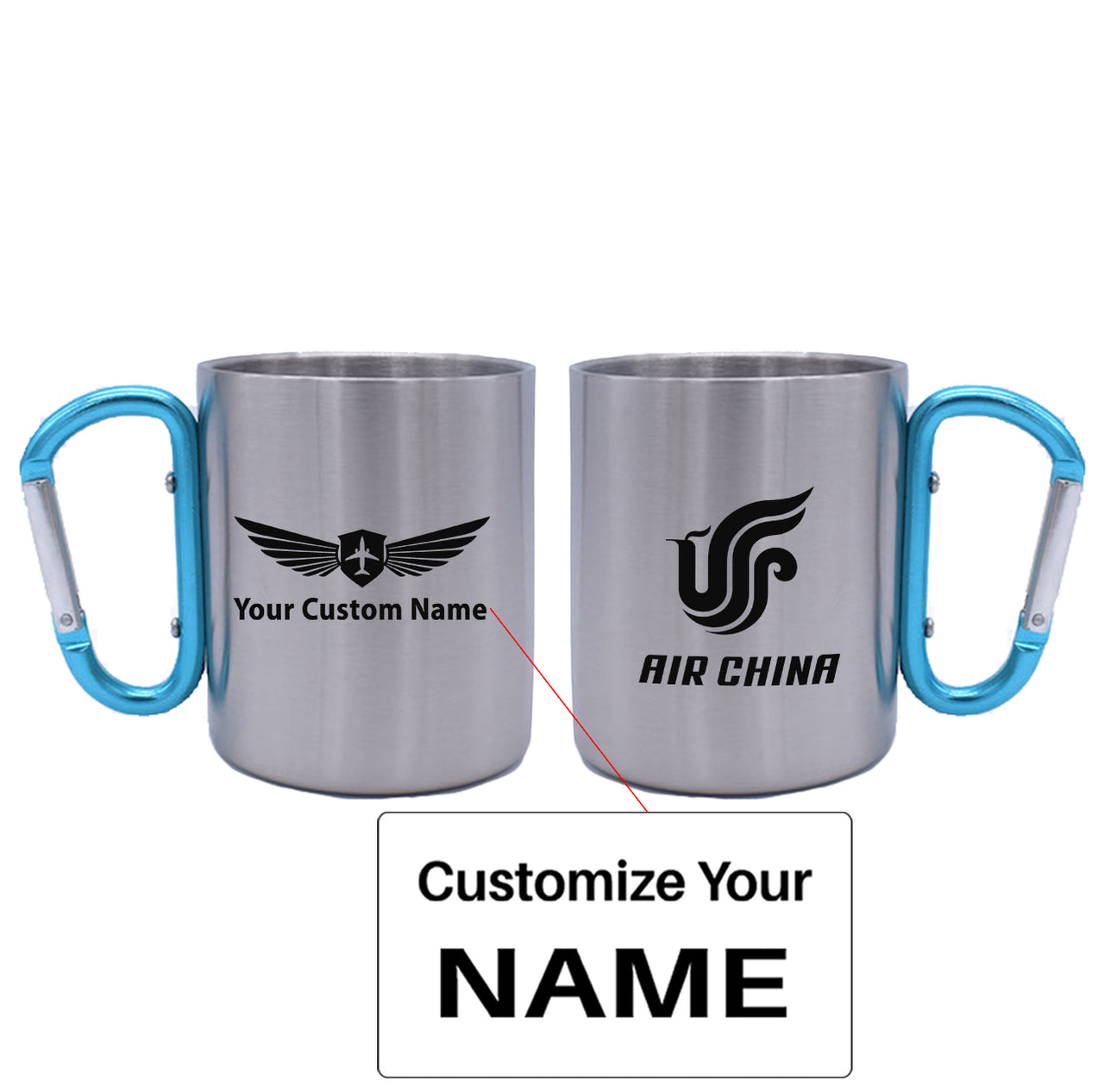 Air China Airlines Designed Stainless Steel Outdoors Mugs