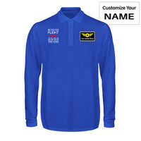 Thumbnail for Once You've Tasted Flight Designed Long Sleeve Polo T-Shirts