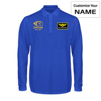 Thumbnail for Googles & Drone Pilot Designed Long Sleeve Polo T-Shirts