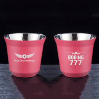 Thumbnail for Boeing 777 & Plane Designed Double Wall Stainless Steel Coffee Mugs