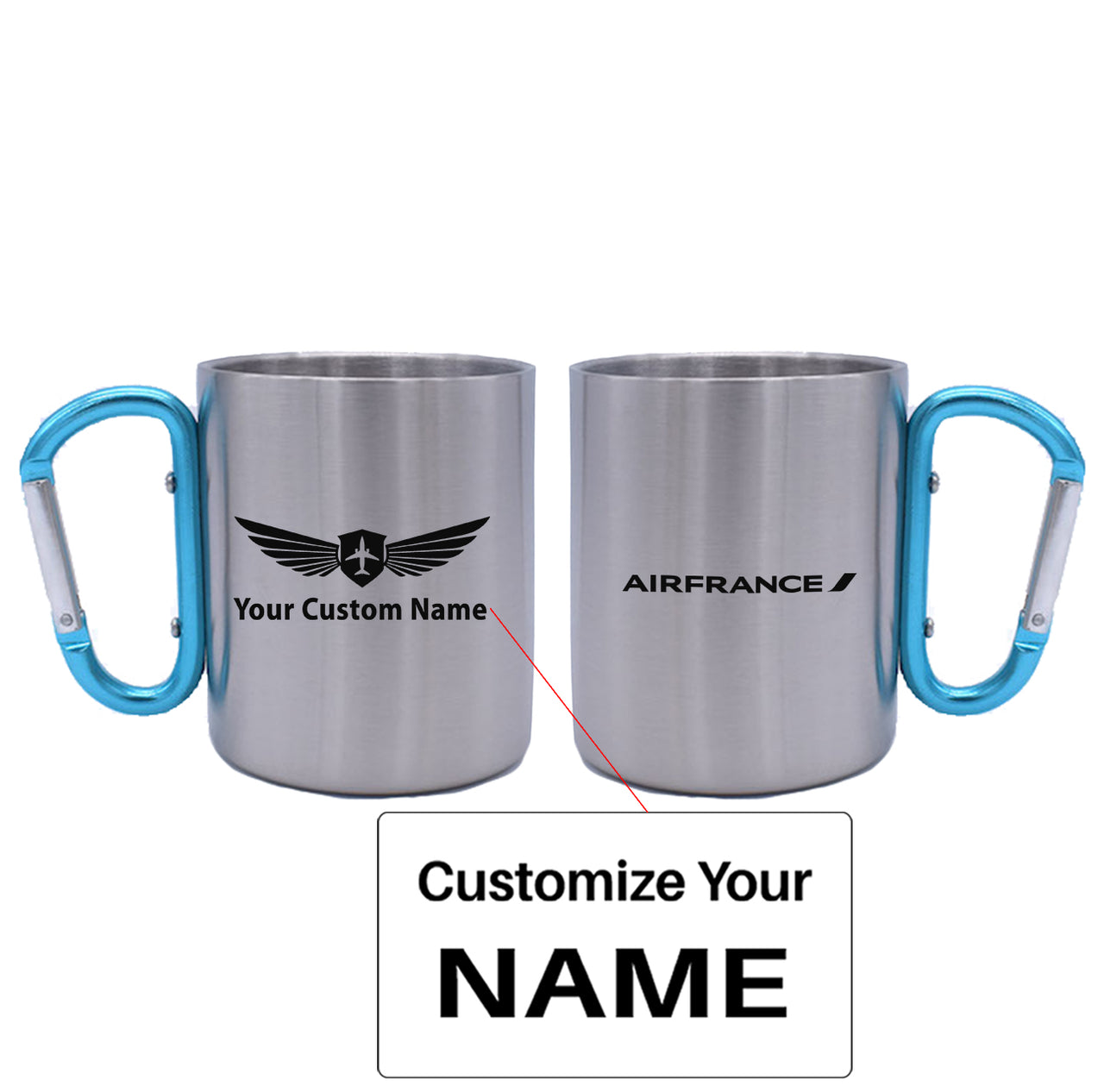 Air France Airlines Designed Stainless Steel Outdoors Mugs