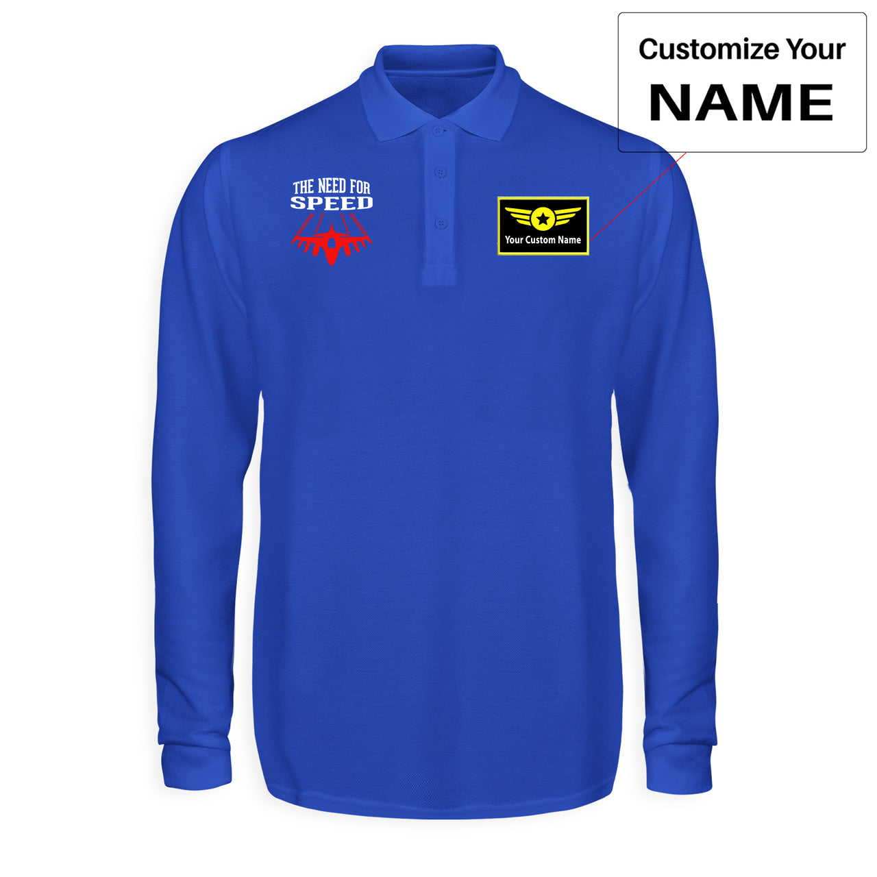 The Need For Speed Designed Long Sleeve Polo T-Shirts