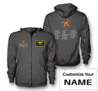 Thumbnail for Aviation Alphabet 2 Designed Zipped Hoodies