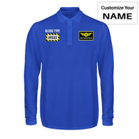 Thumbnail for Blood Type AVGAS Designed Long Sleeve Polo T-Shirts