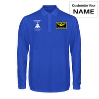 Thumbnail for One Mile of Runway Will Take you Anywhere Designed Long Sleeve Polo T-Shirts