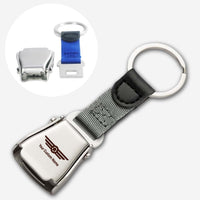 Thumbnail for Custom Name (Badge 6) Designed Airplane Seat Belt Key Chains