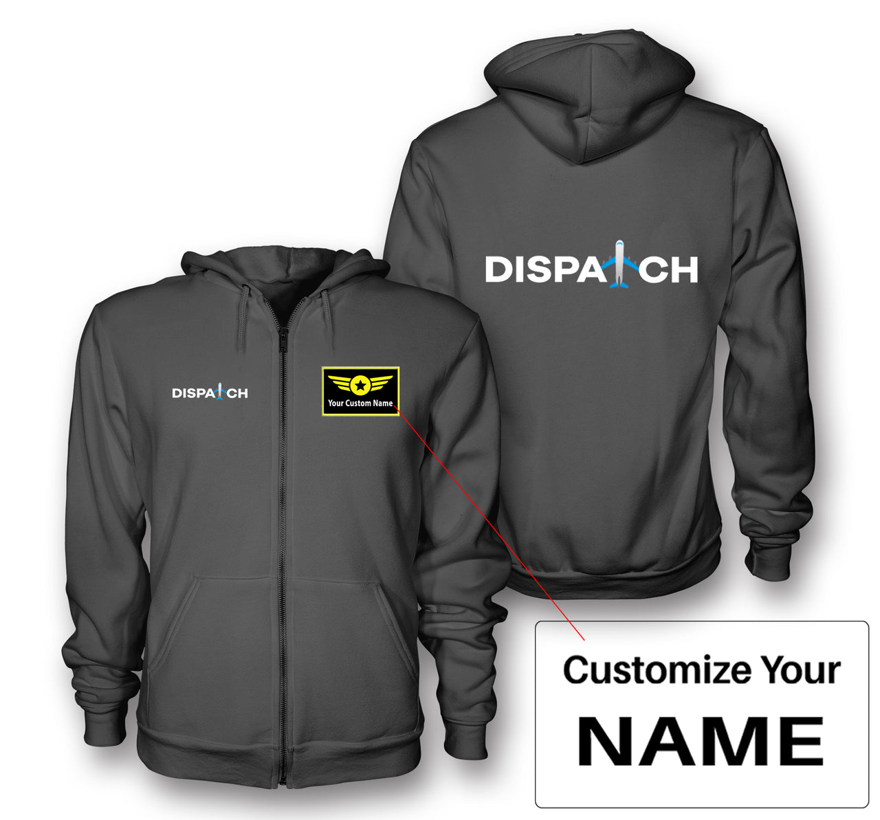 Dispatch Designed Zipped Hoodies