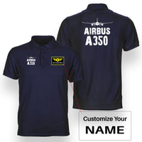 Thumbnail for Airbus A350 & Plane Designed Double Side Polo T-Shirts