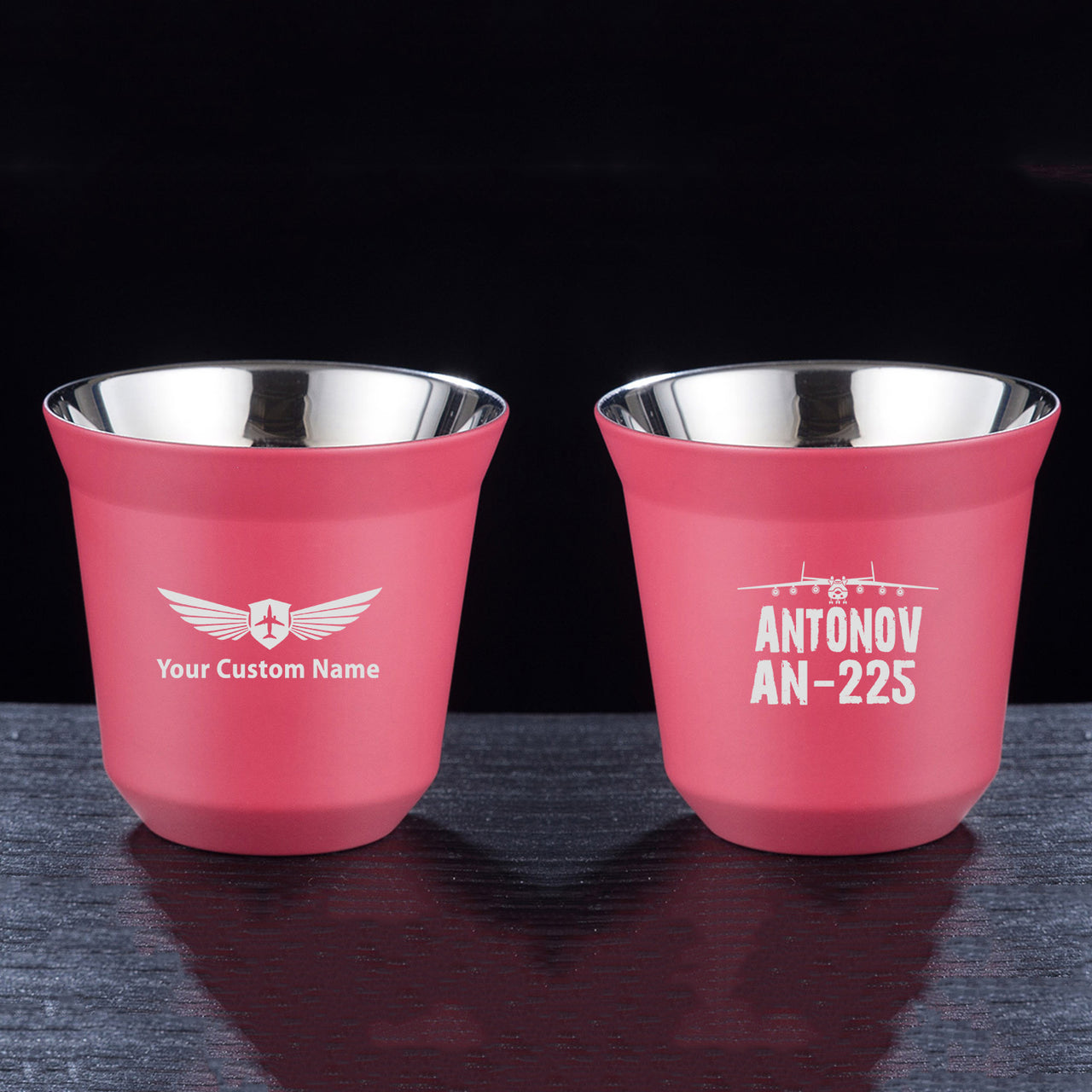 Antonov AN-225 & Plane Designed Double Wall Stainless Steel Coffee Mugs