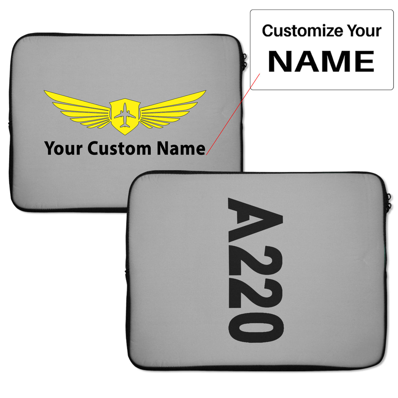 A220 Text Designed Laptop & Tablet Cases