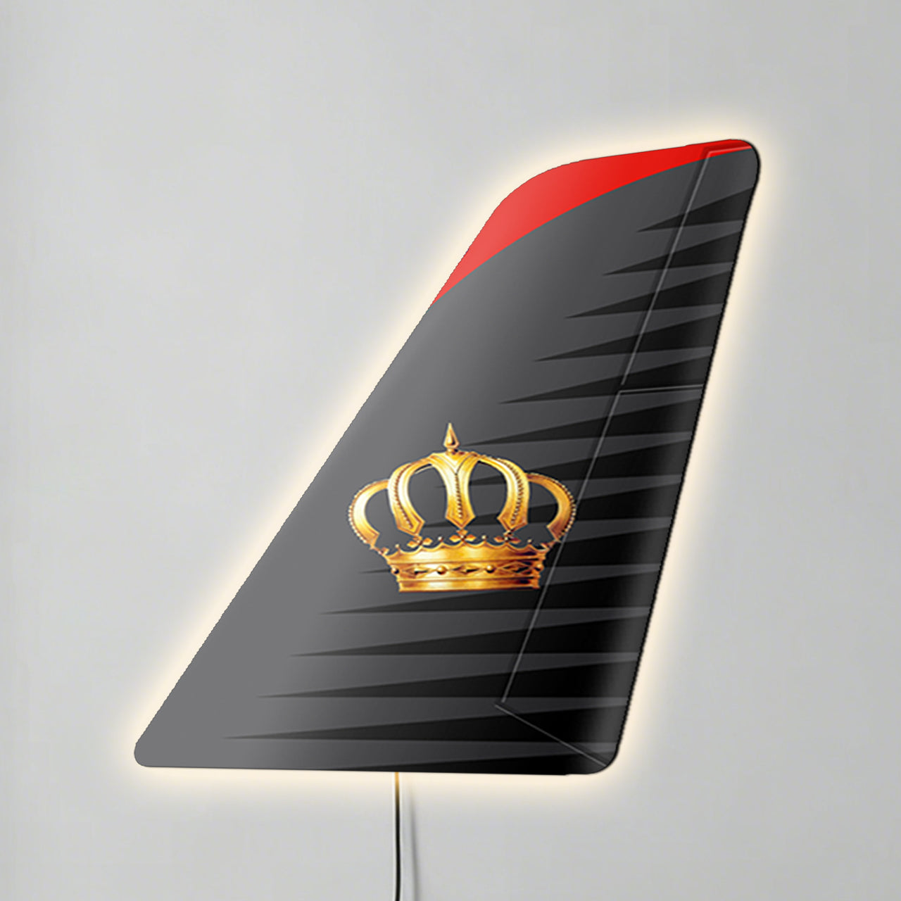 Royal Jordanian Designed Metal Wall LED Aircraft Tail