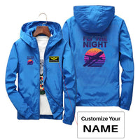 Thumbnail for Fly The Night Designed Thin Windbreaker Jackets