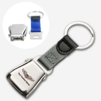 Thumbnail for Custom Name (Military Badge) Designed Airplane Seat Belt Key Chains