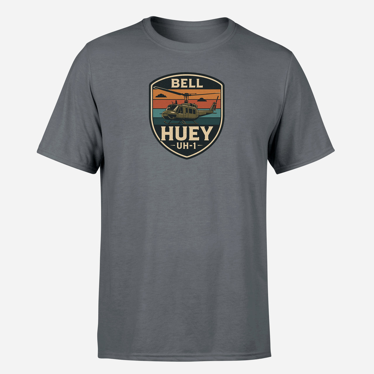 Retro BELL HUEY UH-1 Design Super Quality T-Shirts