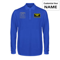 Thumbnail for Pilot's Golden Rules Designed Long Sleeve Polo T-Shirts