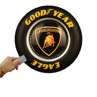 Thumbnail for Retro Iron LED Tire Wall Hanging