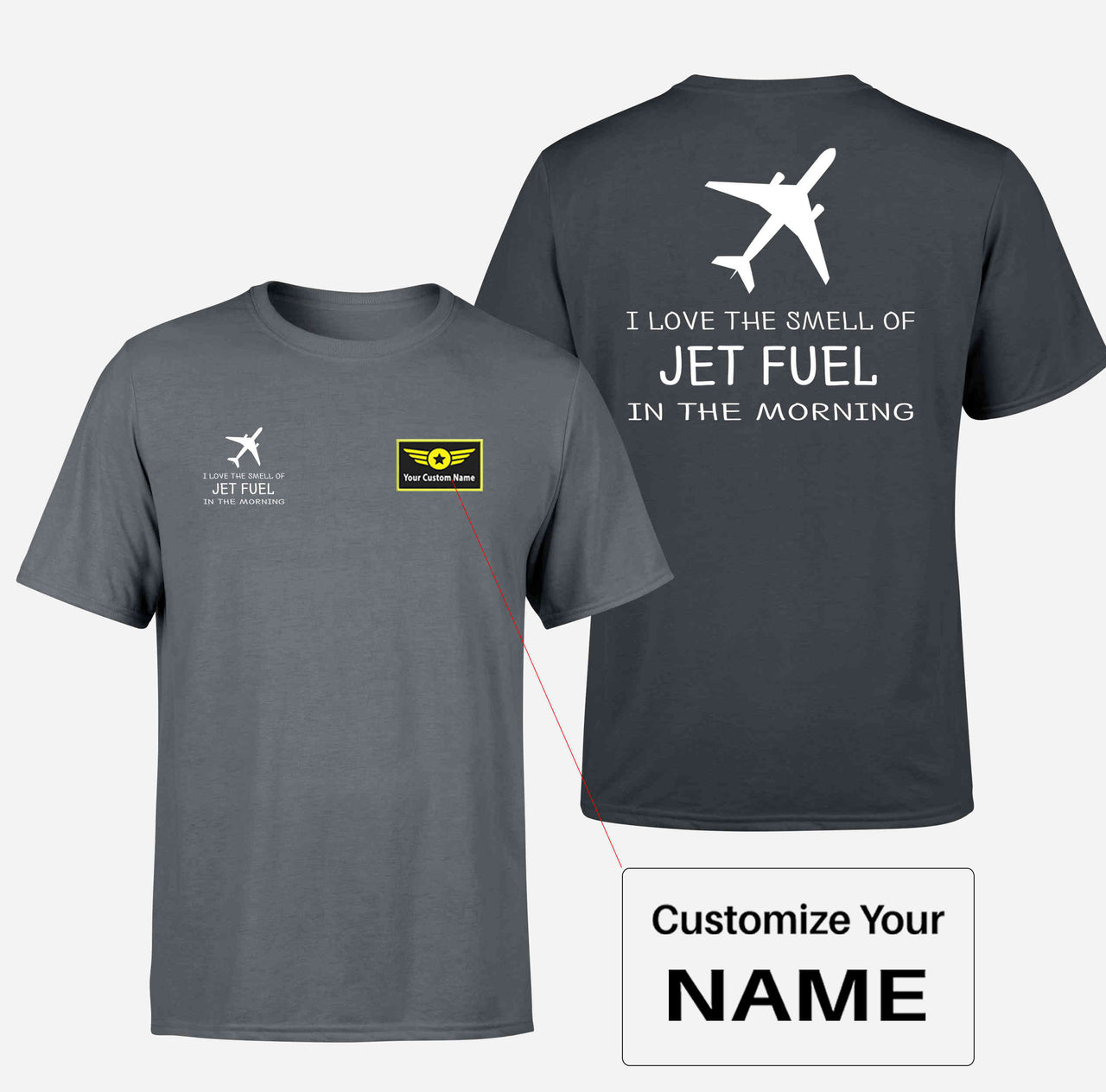 I Love The Smell Of Jet Fuel In The Morning Designed Double-Side T-Shirts - view 11