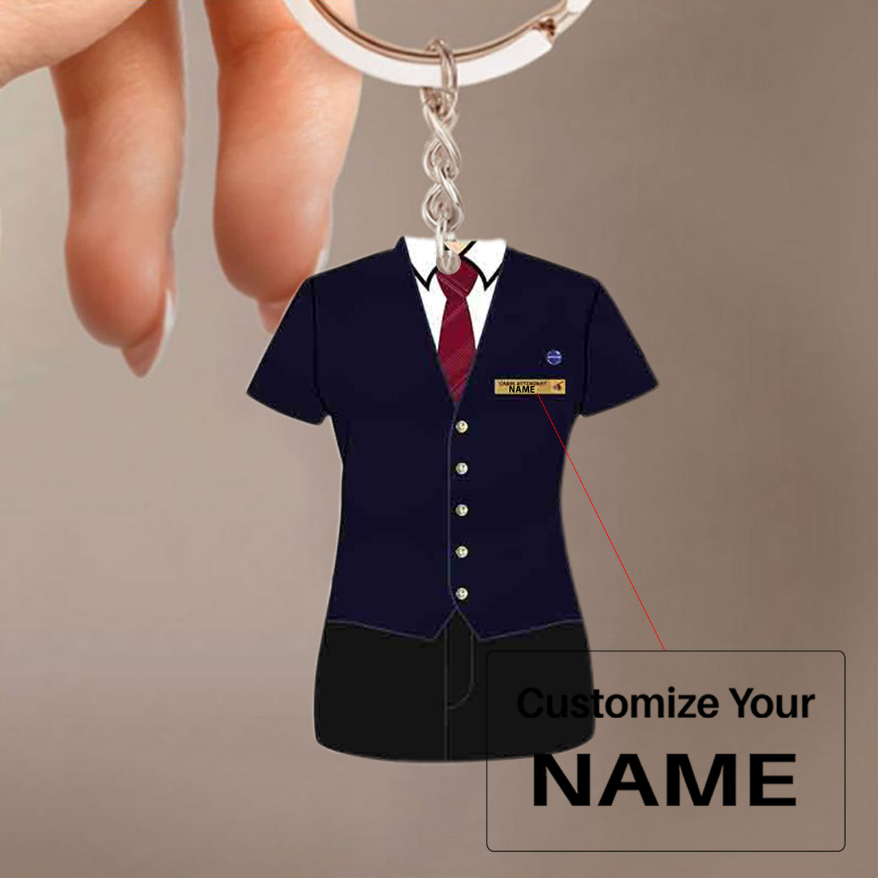 Qatar Airways Uniform Acrylic Keychain
