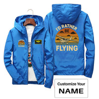 Thumbnail for Retro I'D Rather Be Flying Designed Thin Windbreaker Jackets