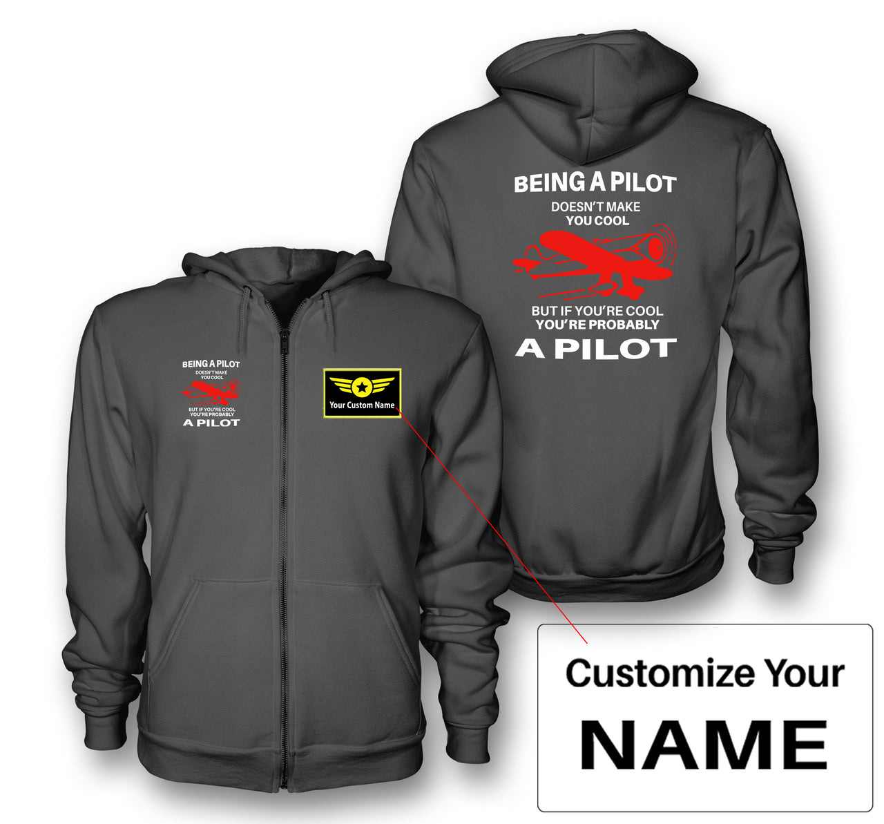 If You're Cool You're Probably a Pilot Designed Zipped Hoodies