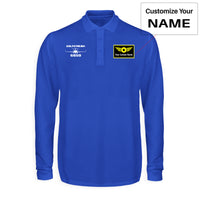 Thumbnail for Gulfstream G650 & Plane Designed Long Sleeve Polo T-Shirts