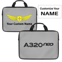 Thumbnail for A320neo & Text Designed Laptop & Tablet Bags
