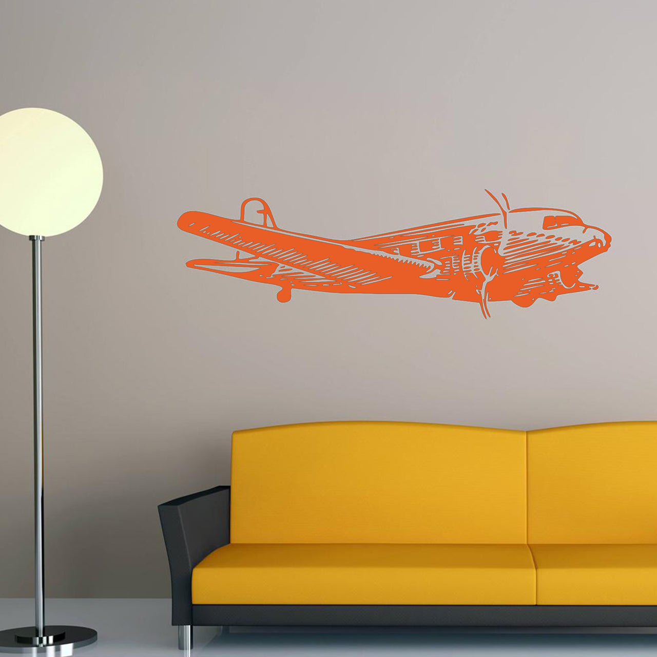 Old Airplane Designed Wall Sticker