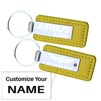 Thumbnail for Airbus A380 & Text Faux Leather Key Chains