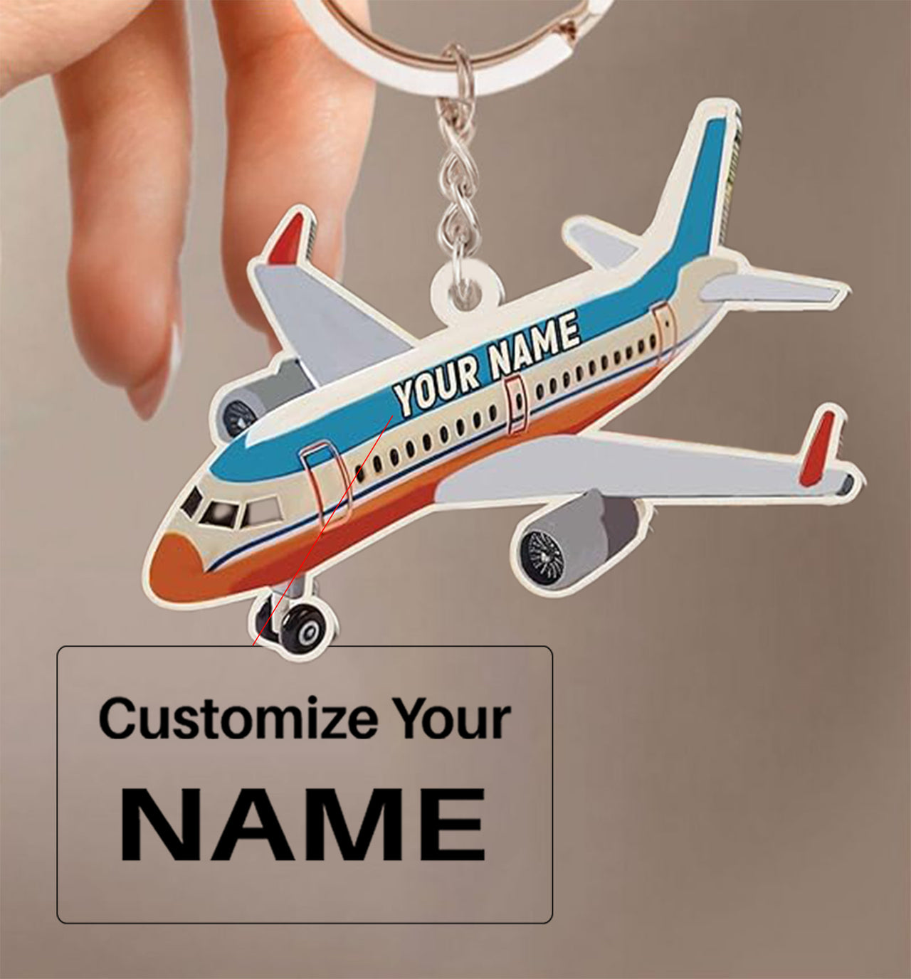Personalized Airplane Ornaments Acrylic Key Chains