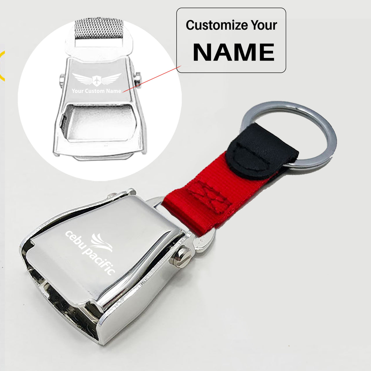 Cebu Pacific Airplane Seat Belt Key Chains
